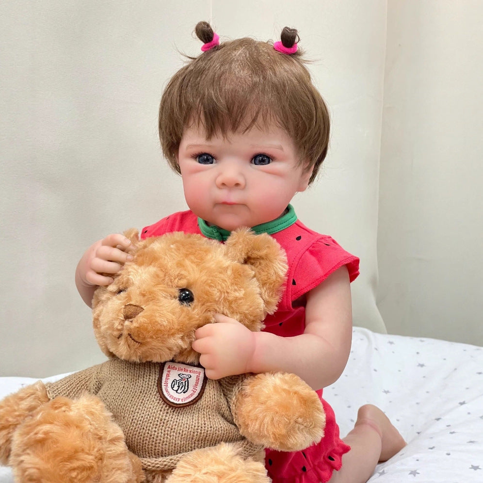 50 cm lebensechte Ganzkörper-Vinyl-Reborn-Puppe Kindergeschenk