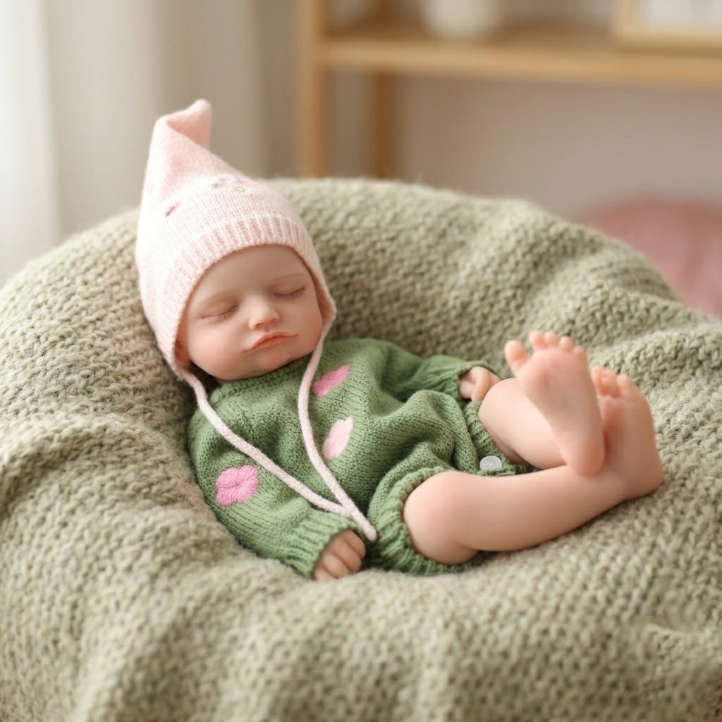 17 Zoll Full Silicone Body Reborn Puppe Mädchen Simulations-Babypuppe Badespielzeug Geschenk