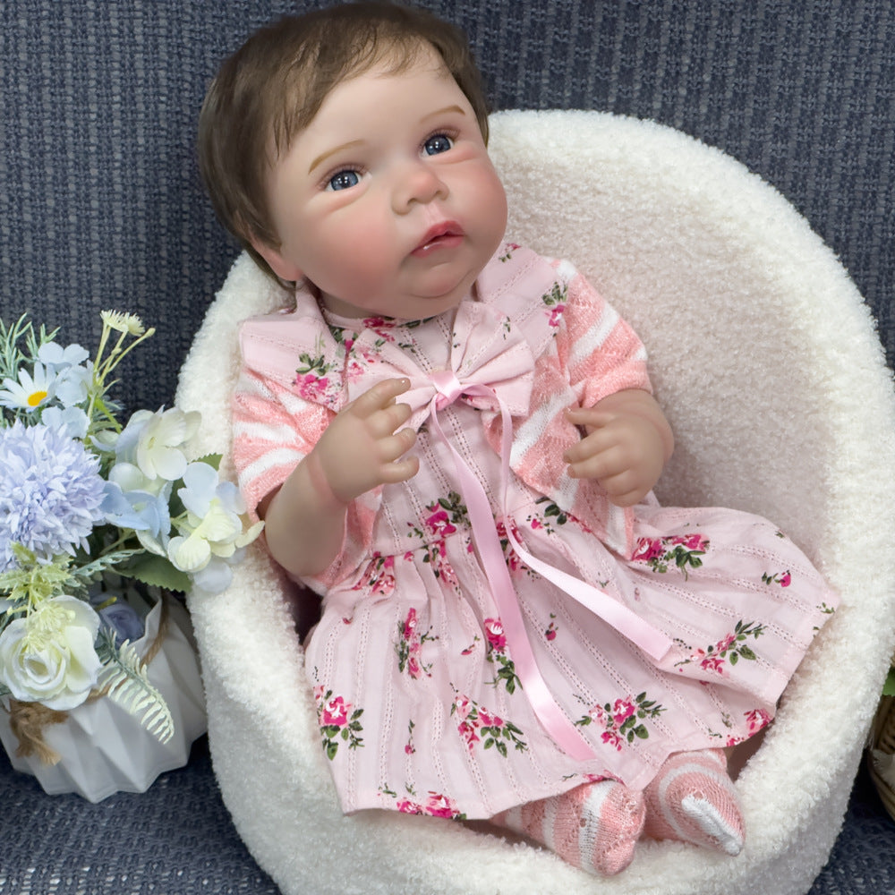 Ideale Überraschung für die Feiertage: 50 cm große Baby-Puppe aus Vollvinyl, realistisches Spielzeug als Begleiter für jedes Alter