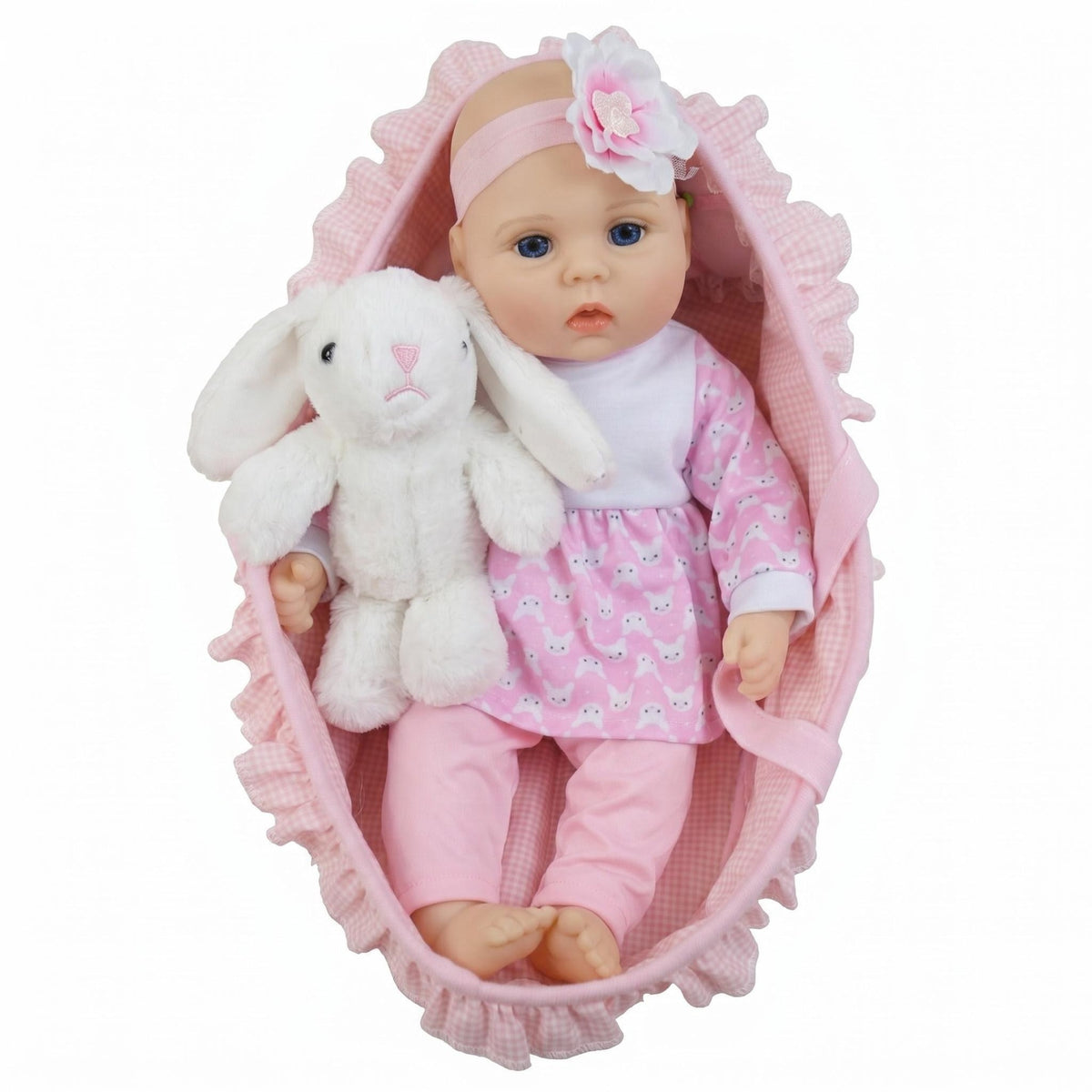 18 Zoll Stoffkörper Entzückende lebensechte Kleinkind Ganzkörper-Reborn-Babypuppen Spielzeug Neugeborenes Geschenk