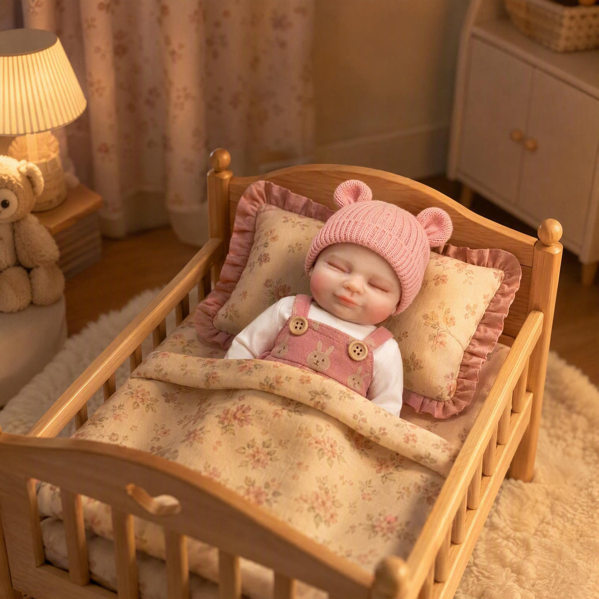 13 inch Q-elastic solid smile baby simulation doll for children to give to children for Christmas and collectable solid silicone