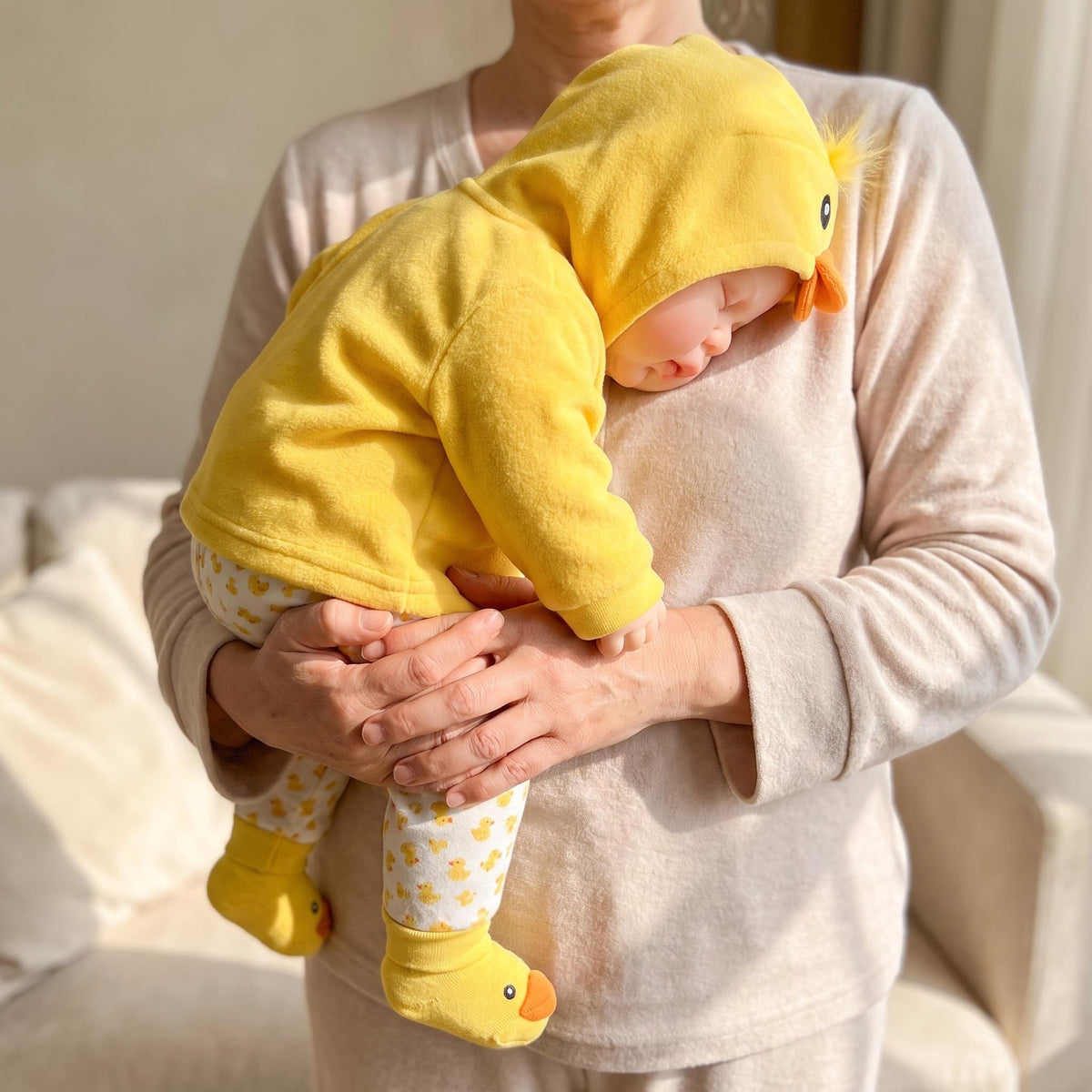 Lebensechte 19-Zoll-Vollsilikon-Reborn-Puppe, Begleiter als Geschenk für die Feiertage