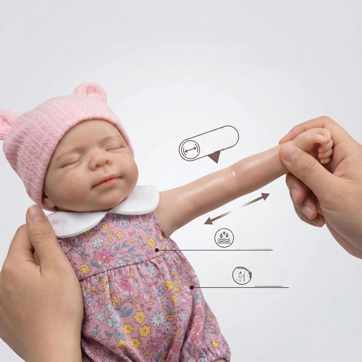 12-Zoll-Pascale-Reborn-Puppe aus Vollsilikon mit Strickjacke als Weihnachtsgeschenk für Kinder