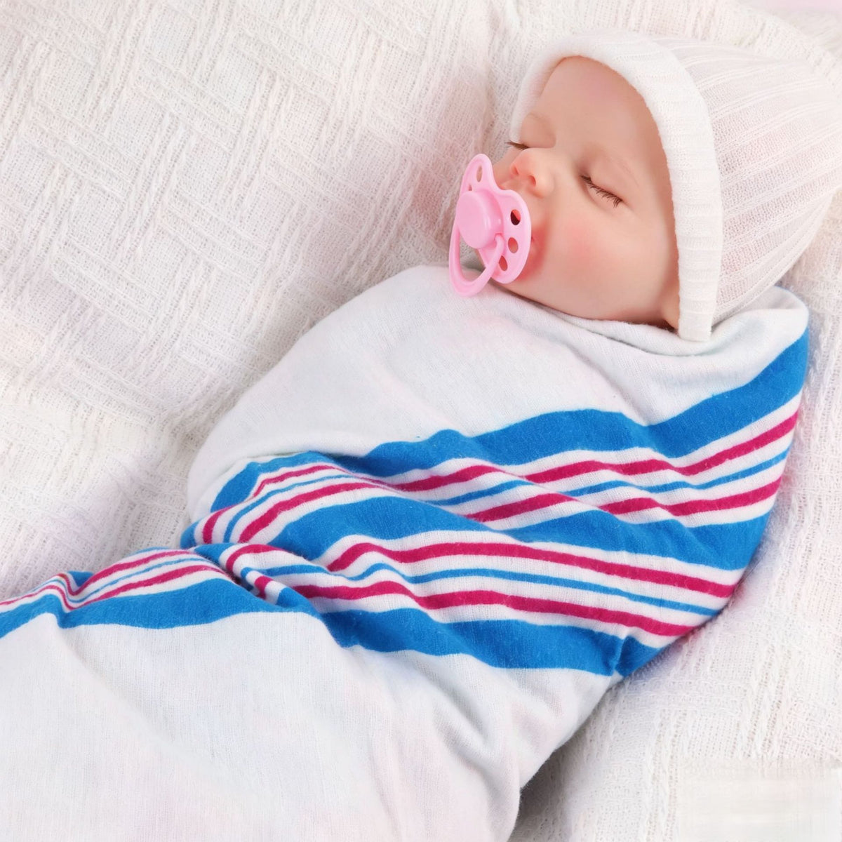18 Zoll simulierte Reborn-Babypuppe, superweich und realistisch, mit komplettem Vollsilikonkörper, Geschenk für Puppenliebhaber