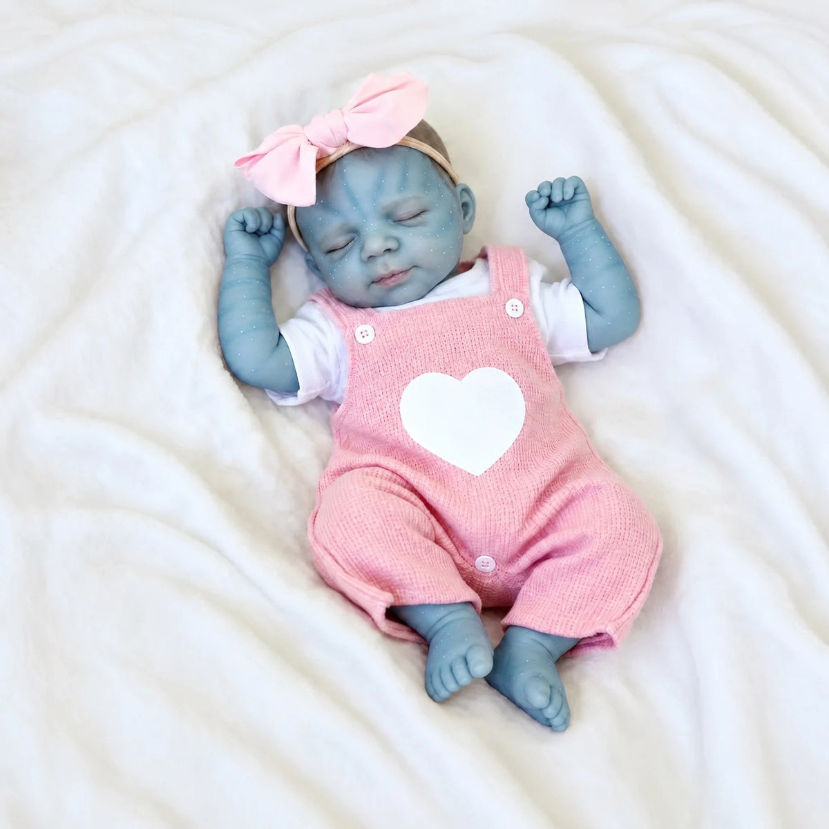 19 inch Lifelike Avatar Reborn Baby Doll Soft Cloth Body Painted Hair Handmade Gift