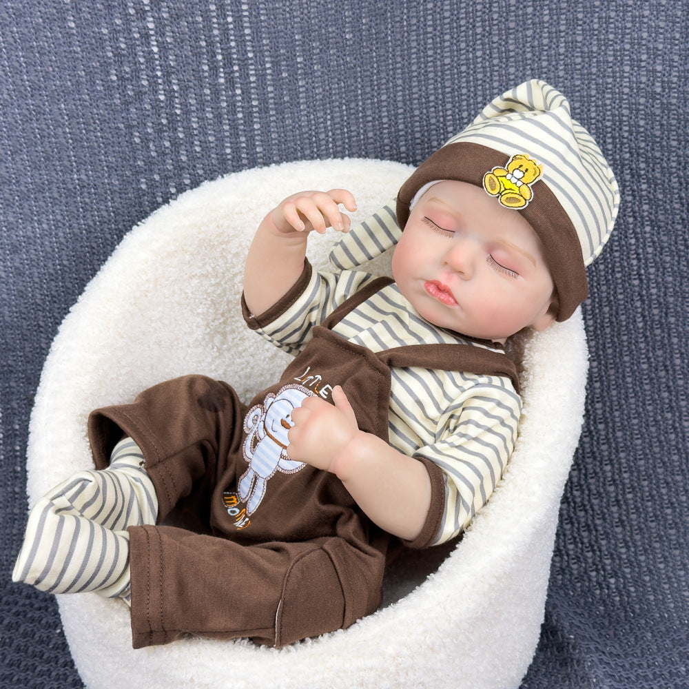 18 Zoll Reborn-Babypuppe aus Vollvinyl, Geburtstags- und Festtagsgeschenk für Kinder und Sammler