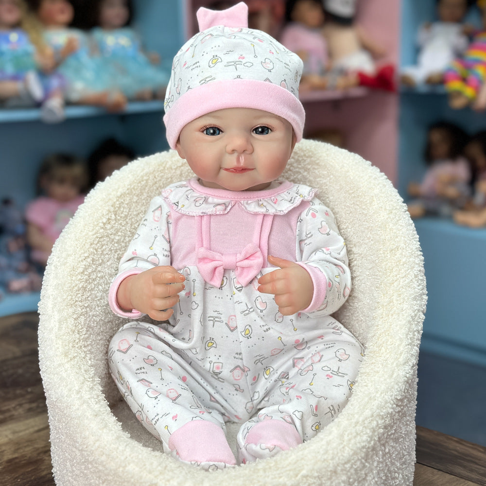 Vollvinyl-Reborn-Puppe, 20 Zoll, lebensechte Baby-Merkmale, ideales Begleitspielzeug für Kinder und erwachsene Hobbyisten