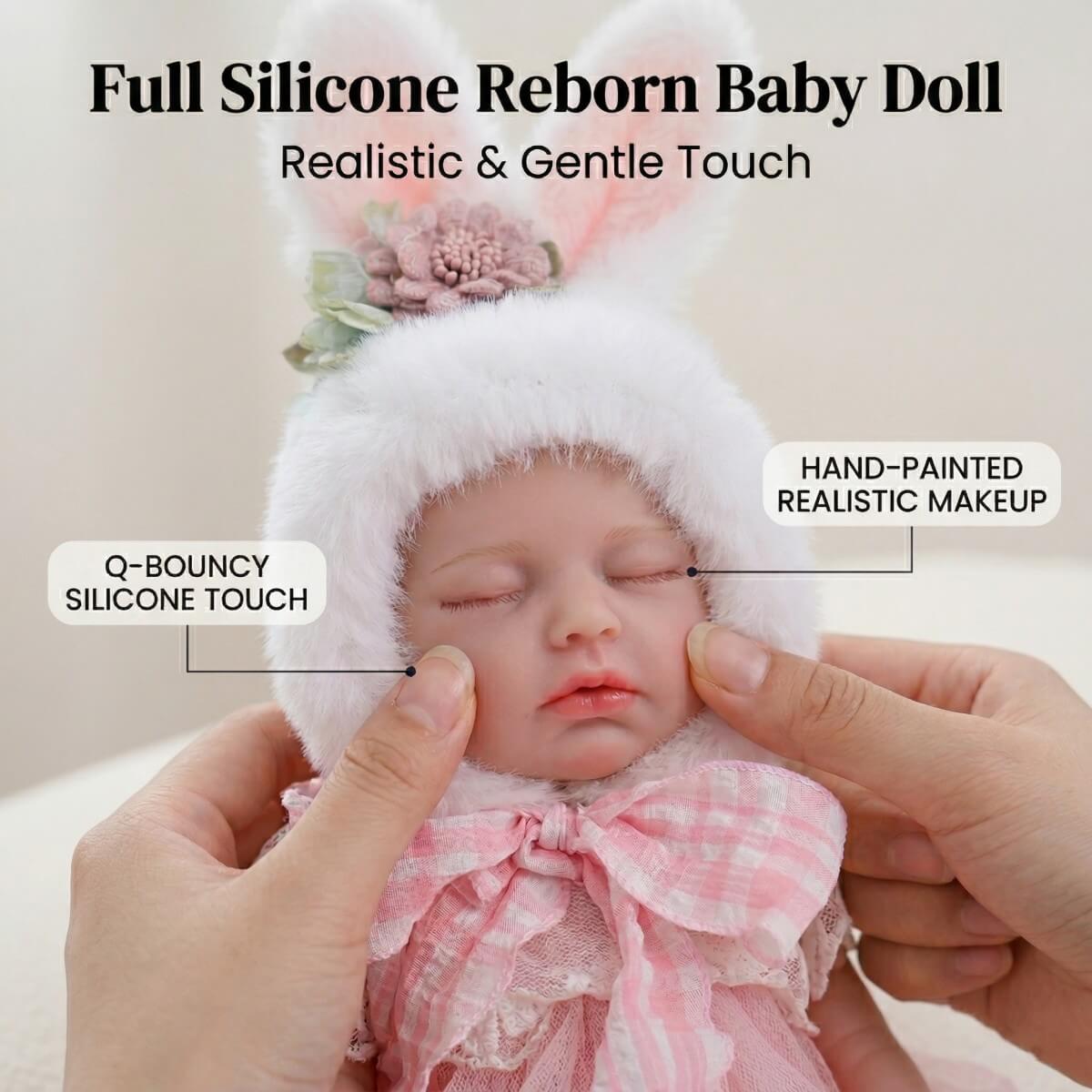 12 Zoll realistische Reborn-Schlafpuppe, lebensechtes kleines Baby-Mädchen