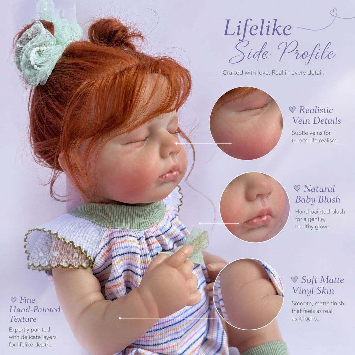 Lebensechte 46 cm Puppe mit Ganzkörper-Vinyl, fühlt sich an wie ein echtes Baby, ideal als Geschenk zum Geburtstag oder zu Feiertagen