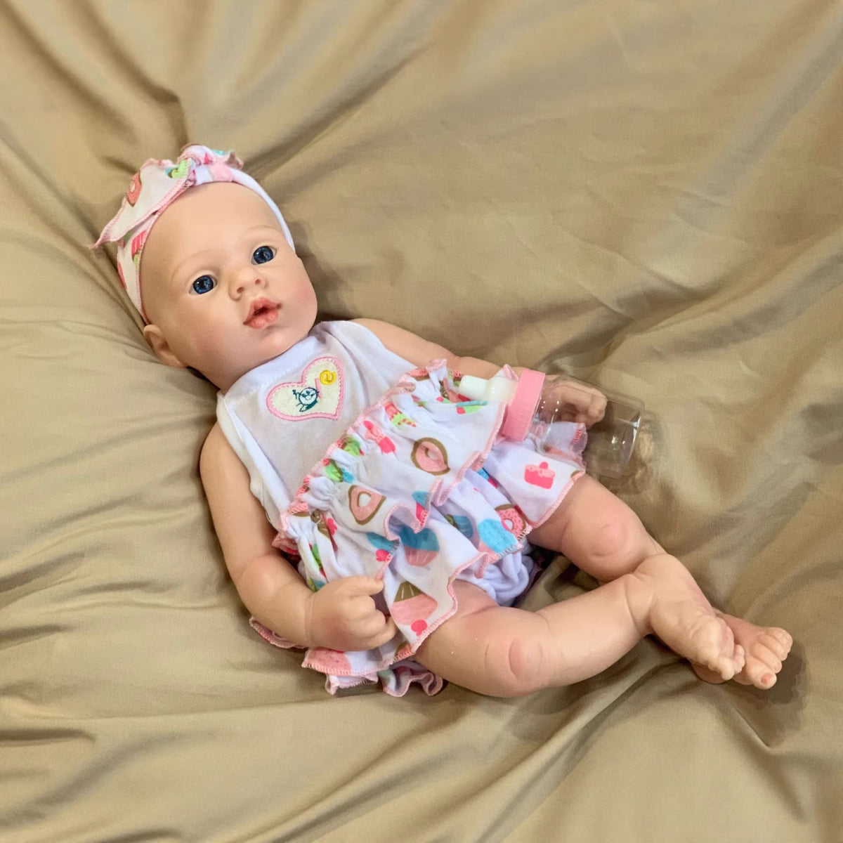 16-Zoll lebensechte, handgefertigte Reborn-Puppe mit Vollsilikonkörper, 3D-echter Haut, Kinderspielzeug, Geschenk für Mädchen