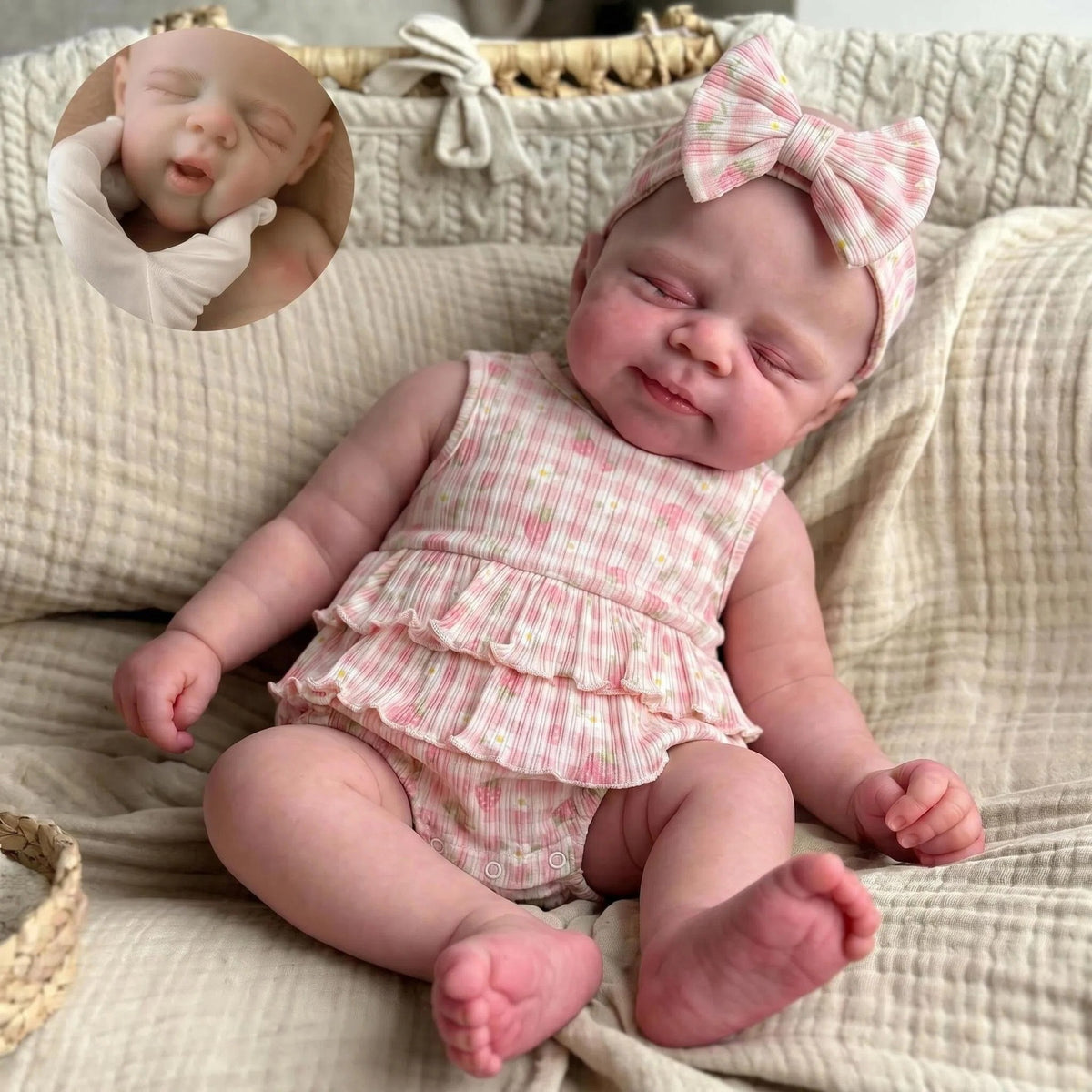 18-Zoll Reborn-Puppe aus Vollsilikon, unterhaltsames Rollenspielzeug für kleine Kinder und stressabbauender Begleiter für erwachsene Puppenliebhaber, erstklassiges Geschenk für Geburtstage und Feiertage