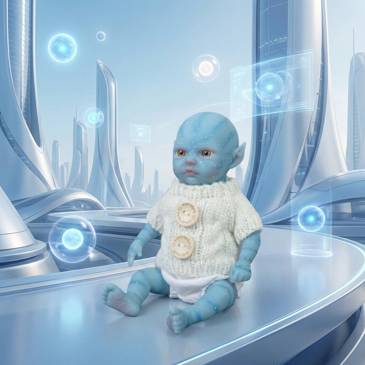 8-Zoll-Avatar-Reborn-Puppe aus Vollsilikon