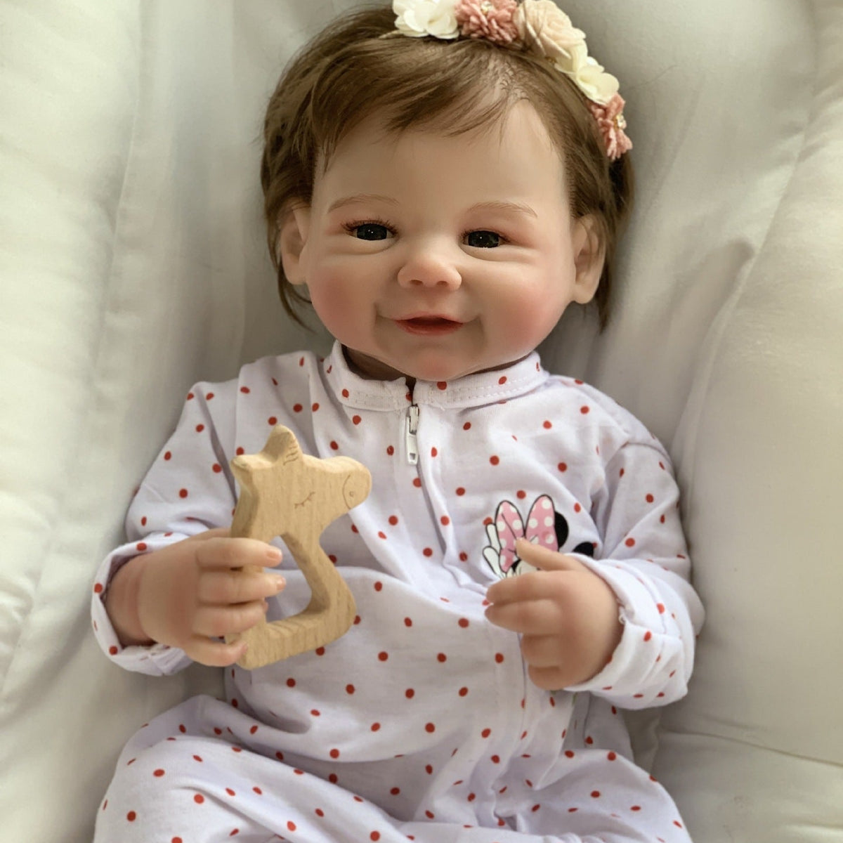 18 Zoll Reborn-Puppe mit Stoffkörper, verschiedene Arten und Stile von Puppen sind erhältlich. Sammlerstück für Feiertage oder Geburtstagsgeschenk