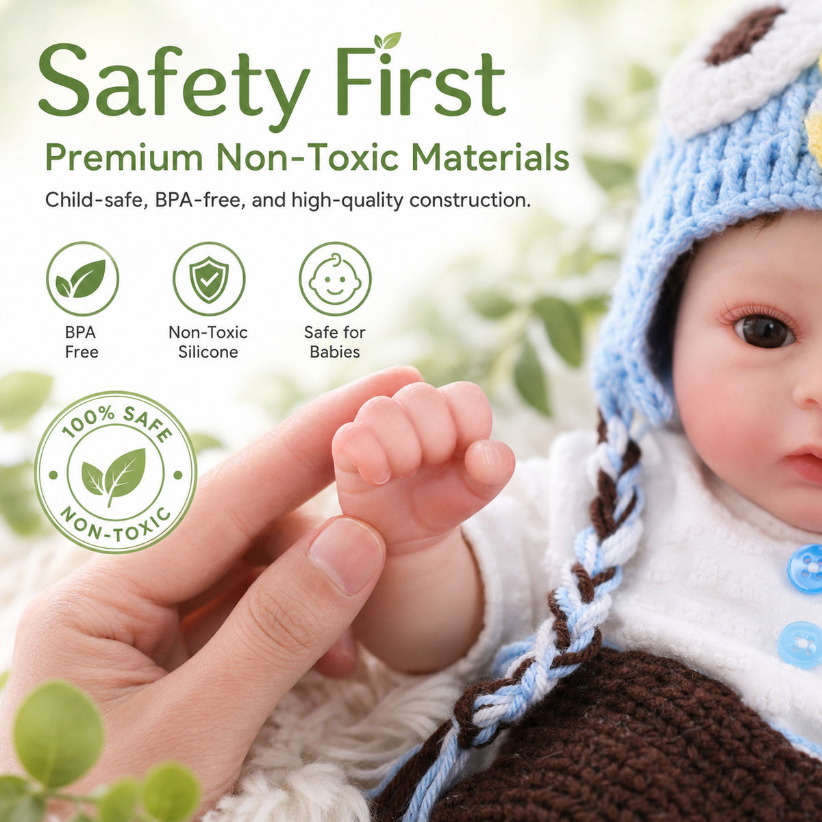 16 Zoll lebensechte, handgefertigte Reborn-Babypuppe, Vollsilikon-Baby, 3D-echte Haut, Kinderspielzeug, Geschenk für Mädchen