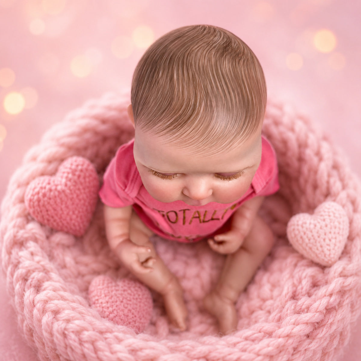 20-Zoll-Ganzvinyl-Puppe, realistisch schlafend, mit feinen, babyähnlichen Details, ideales Andenken für Kinder und Puppensammler