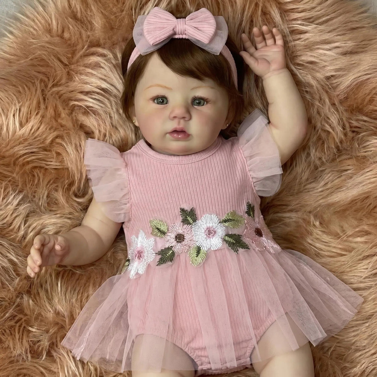 19-Zoll-Reborn-Babypuppe aus Vollvinyl, lebensechte, bewegliche Säuglingspuppe für Rollenspiele von Kindern und zur emotionalen Unterstützung für Erwachsene, erstklassige Geschenkoption für Geburtstagsfeiern, saisonale Feiertage und Babypartys