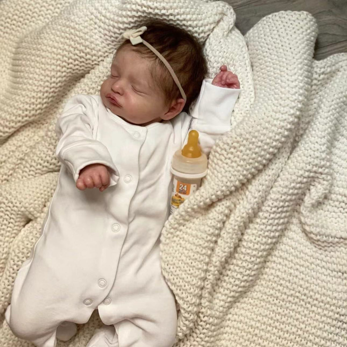 48 cm Reborn-Puppen mit Stoffkörper, weiche Neugeborenen-Babypuppen Spielzeug für Mädchen