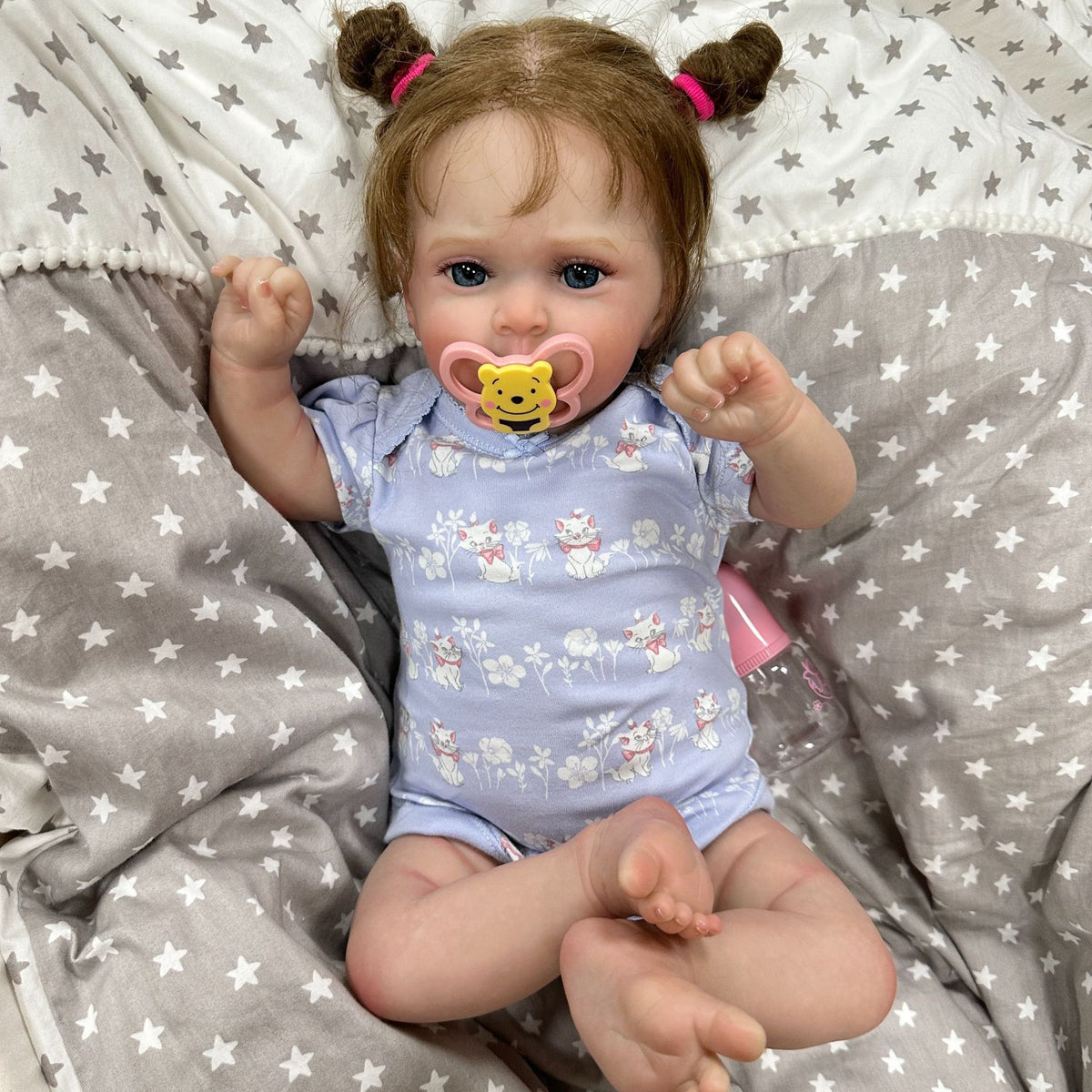 20 Zoll Reborn Puppen mit Stoffkörper, weiche neugeborene Babypuppen Spielzeug für Mädchen Reborn Puppen