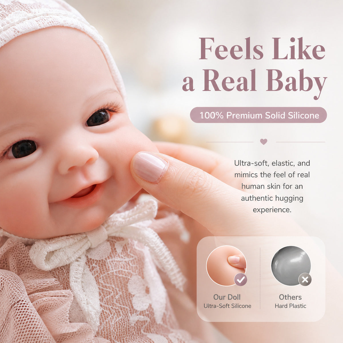 12 Zoll realistische Reborn-Neugeborenen-Puppe mit Vollsilikonkörper, detaillierter 3D-Haut, Sammlerpuppe für Mädchen und Puppenliebhaber
