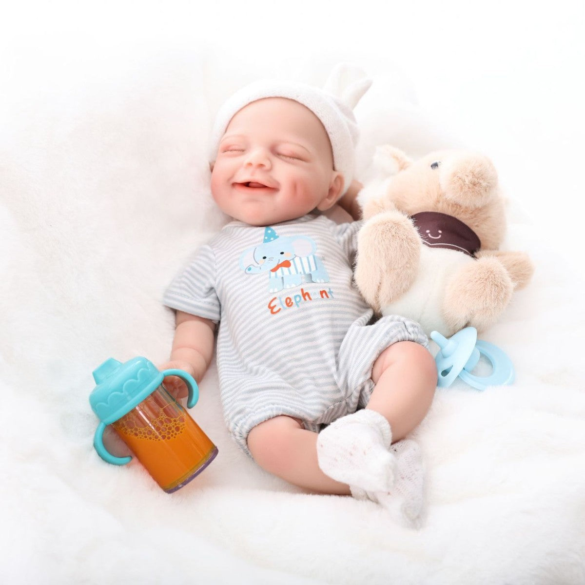 12 Zoll handgefertigte lebensechte Reborn-Puppe mit Vollsilikonkörper, 3D-Haut, Neugeborenen-Spielzeug, Geschenk für Mädchen und Puppensammler