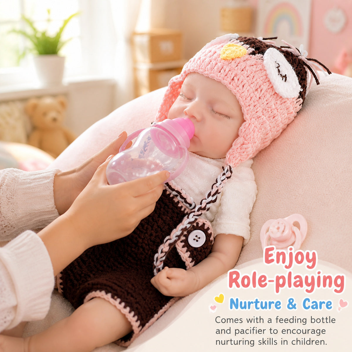 17 Zoll handgefertigte lebensechte Reborn-Puppe, voller Körper aus massivem Silikon, realistisches Neugeborenes, Spielzeug-Geschenk für Mädchen und Puppensammler