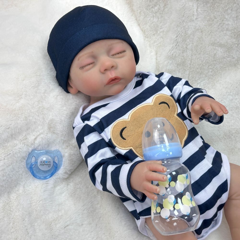 18-Zoll-Reborn-Puppe aus Vollvinyl, schöne Überraschung für Geburtstage und als Geschenk zu Feiertagen