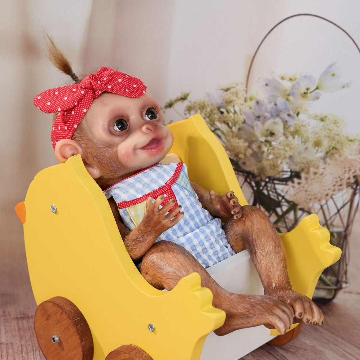 13 Zoll Ganzkörper weiche Silikon realistische Reborn Baby-Affe Silikonpuppe handgefertigtes hochwertiges Spielzeug Kindergeschenk