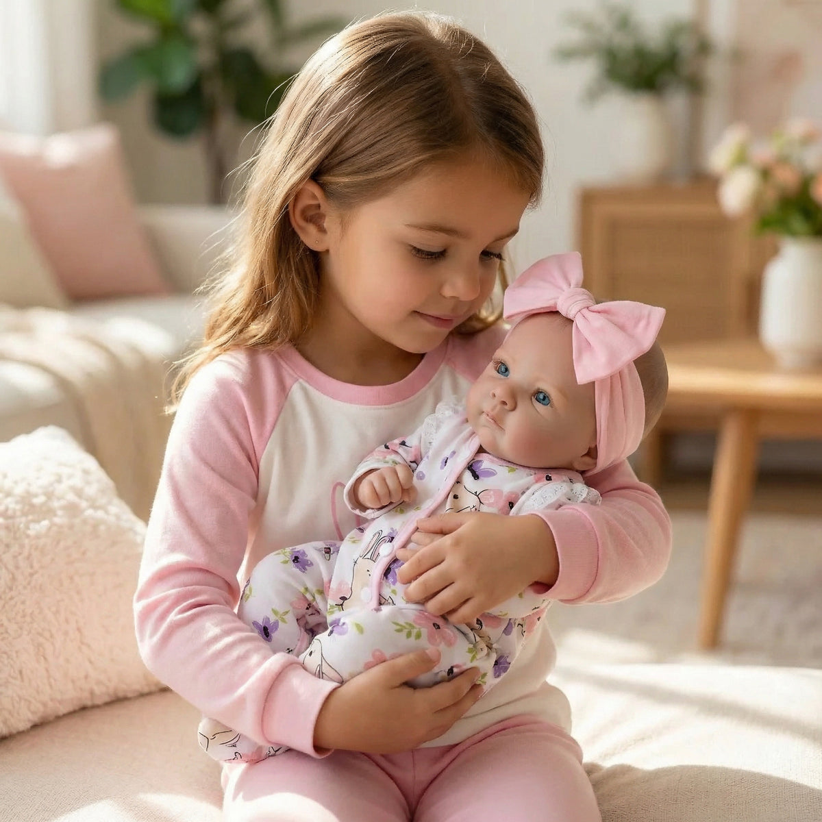 18-Zoll-Reborn-Puppe Bettie, vollvinyl, im Strampler mit Puder-Druck