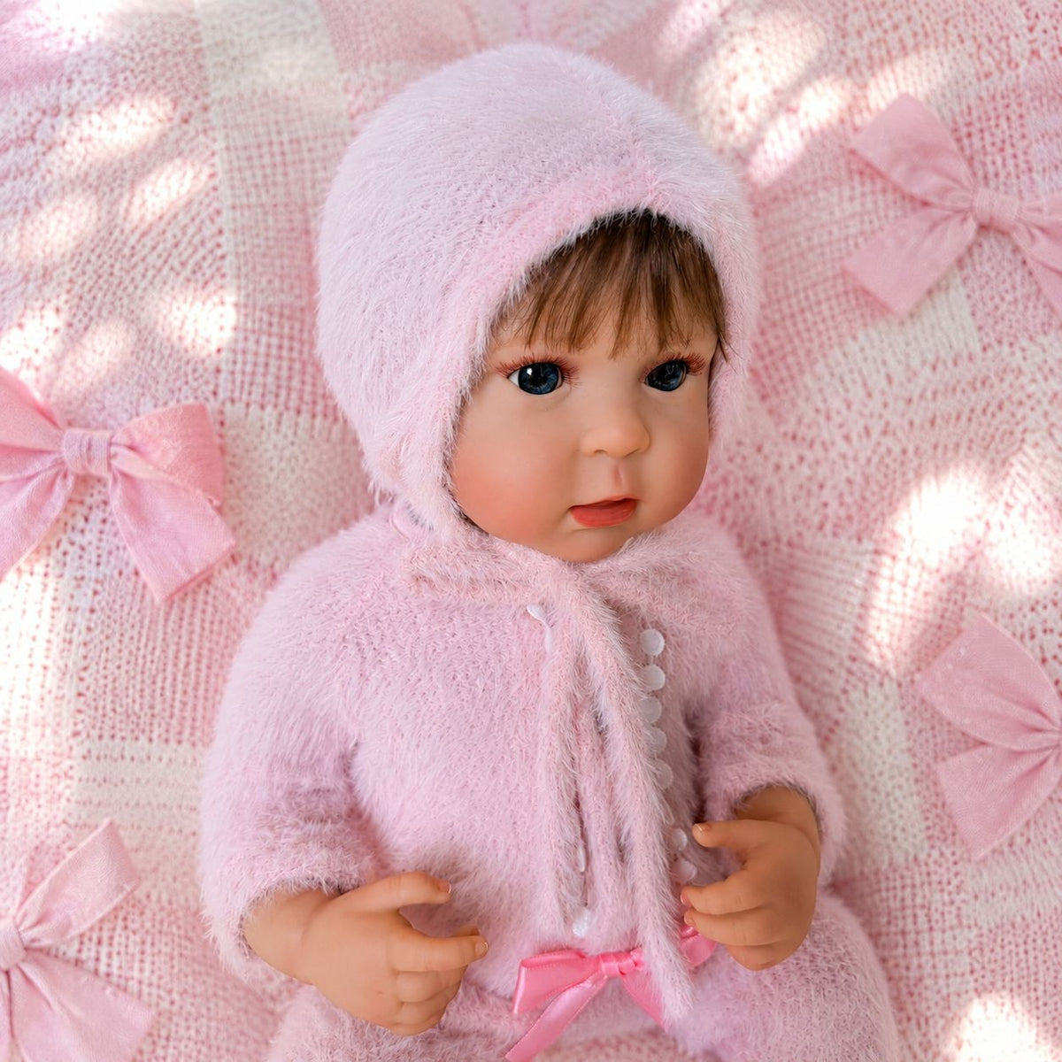 20 Zoll Ganzkörper-Vinyl-Babypuppe, realistisch, süßes und zartes Aussehen, tolles Andenken für Kinder und erwachsene Puppensammler