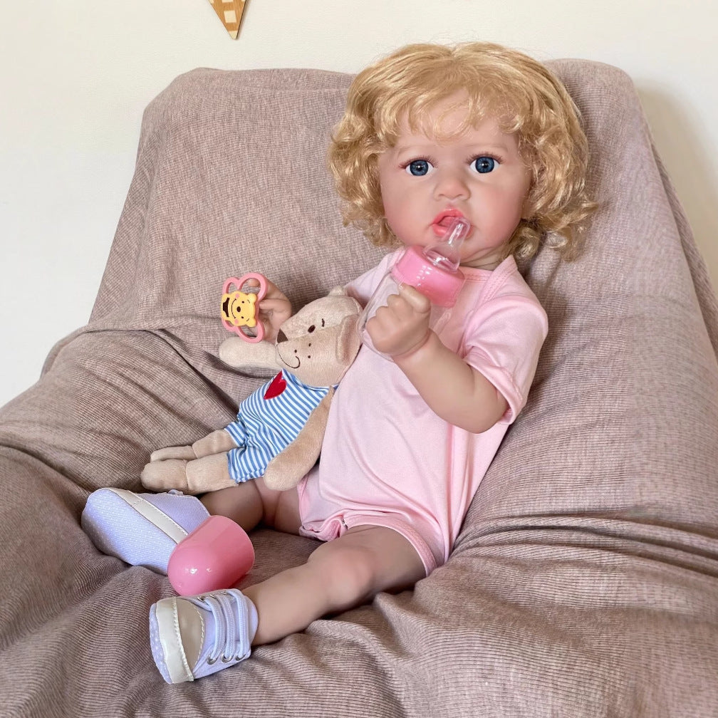 50 cm simulierte Baby-Reborn-Puppe aus Vollvinyl Saskia, Geschenk für Kinder