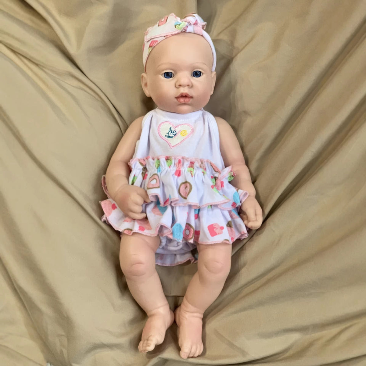 16-Zoll lebensechte, handgefertigte Reborn-Puppe mit Vollsilikonkörper, 3D-echter Haut, Kinderspielzeug, Geschenk für Mädchen