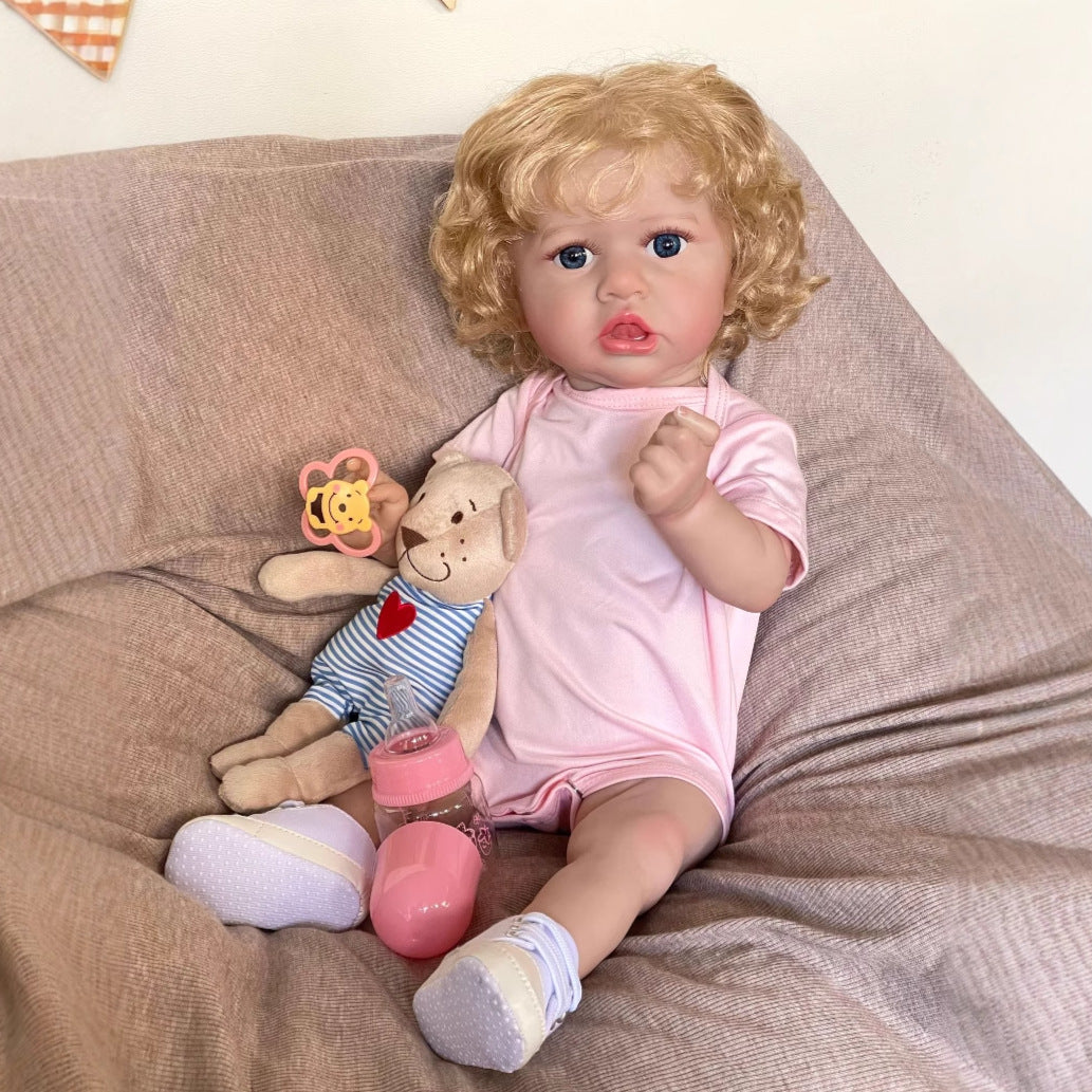 50 cm simulierte Baby-Reborn-Puppe aus Vollvinyl Saskia, Geschenk für Kinder