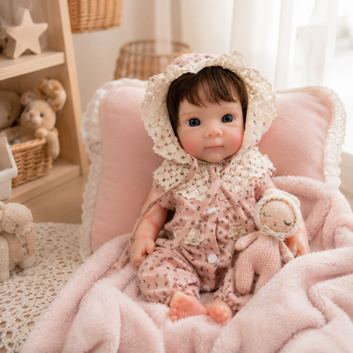 18 inch Full-Silicone Reborn Baby Doll – Realistic Newborn Doll, Washable, Includes Complete Set of Accessories