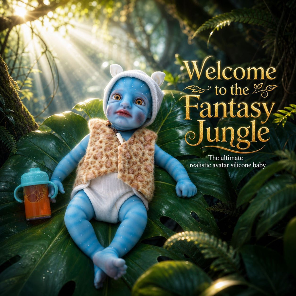12 Zoll Avatar Reborn-Puppen, vollmassive Silikon-Simulationsspielpuppe als Geschenk, Avatar-Hautfarbe