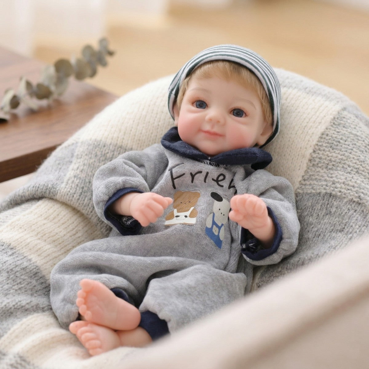 12 Zoll 30 cm Reborn-Babypuppe aus massivem Silikon