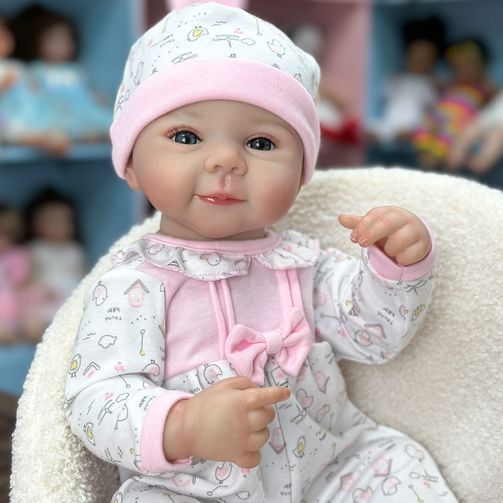 Vollvinyl-Reborn-Puppe, 20 Zoll, lebensechte Baby-Merkmale, ideales Begleitspielzeug für Kinder und erwachsene Hobbyisten