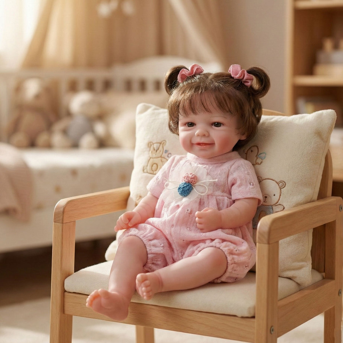 12-Zoll-Reborn-Puppe aus vollmassivem Silikon, simuliertes Baby, knetbar, realistisches Gefühl, dehnbar, Geschenk