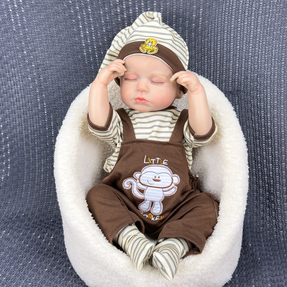 18 Zoll Reborn-Babypuppe aus Vollvinyl, Geburtstags- und Festtagsgeschenk für Kinder und Sammler
