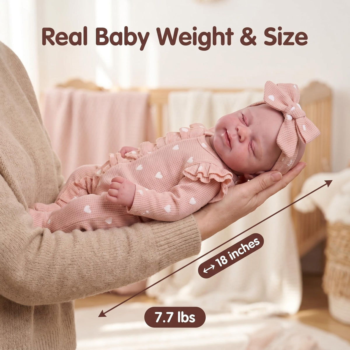18-Zoll-Reborn-Babypuppe aus Vollsilikon, kuscheliger Begleiter für Kinder und erwachsene Sammler, wunderbares Geschenk für Geburtstage, Babypartys und Feiertage