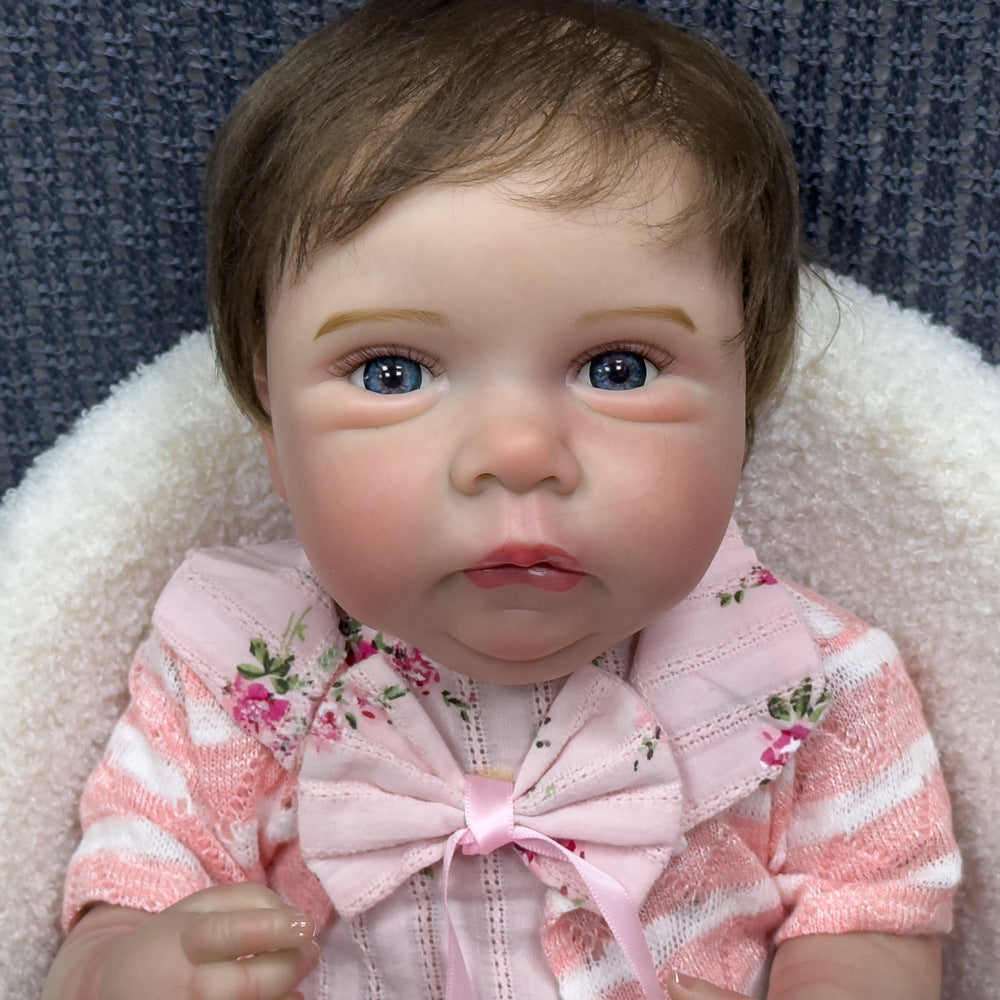 Ideale Überraschung für die Feiertage: 50 cm große Baby-Puppe aus Vollvinyl, realistisches Spielzeug als Begleiter für jedes Alter
