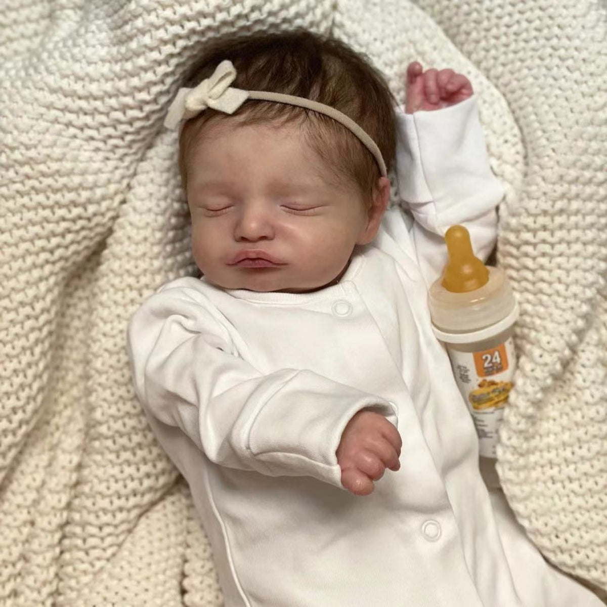 48 cm Reborn-Puppen mit Stoffkörper, weiche Neugeborenen-Babypuppen Spielzeug für Mädchen