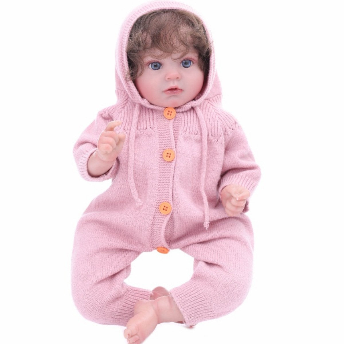 55 cm simulierte Baby-Haartransplantation, exquisite bemalte Reborn-Puppe, handgefertigte exquisite bemalte 3D-Puppe