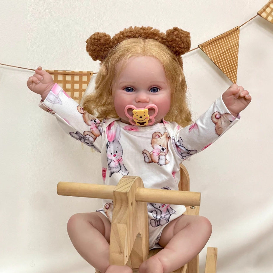 50 cm große, lebensechte Reborn-Babypuppe aus Vollvinyl, Geschenk für Kinder