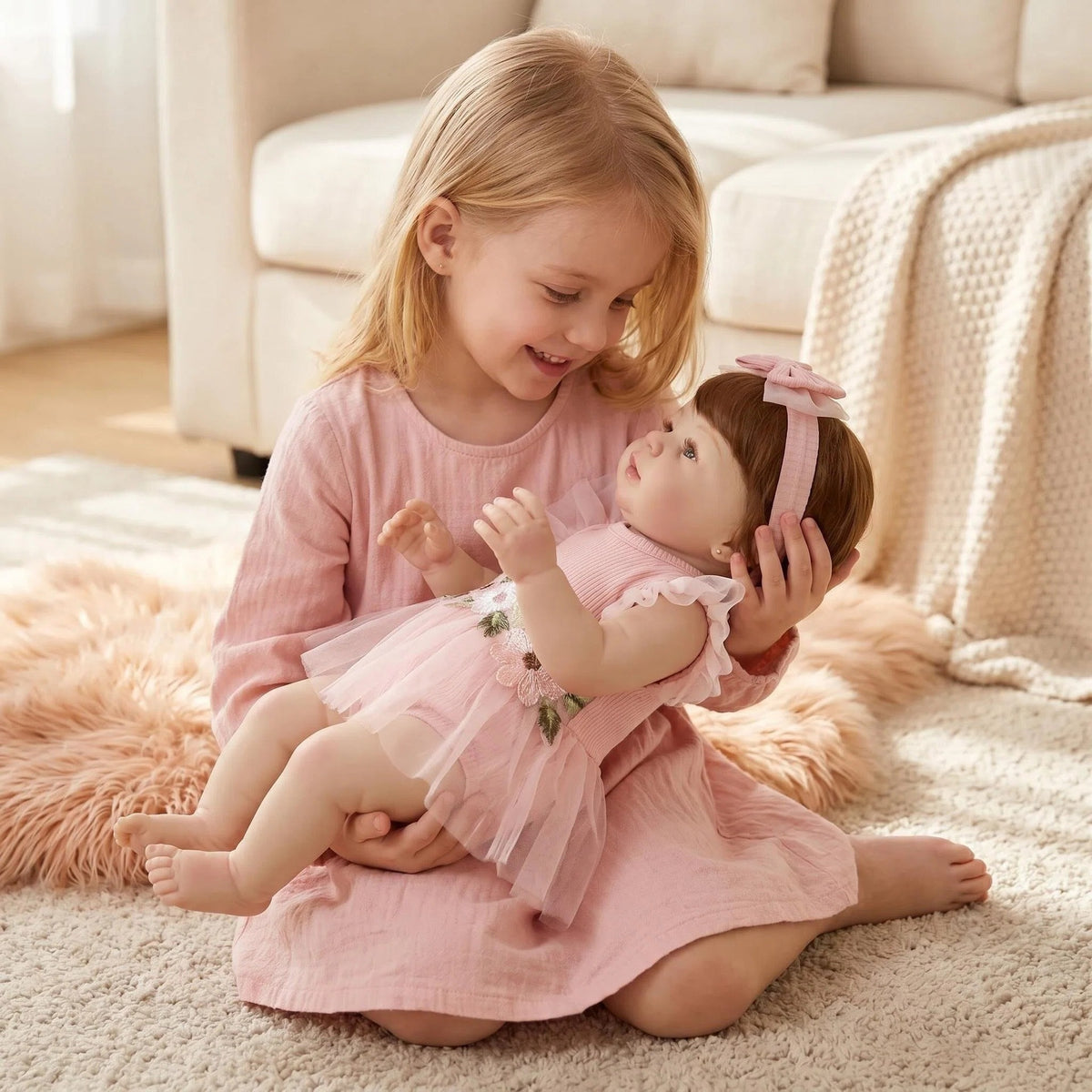 19-Zoll-Reborn-Babypuppe aus Vollvinyl, lebensechte, bewegliche Säuglingspuppe für Rollenspiele von Kindern und zur emotionalen Unterstützung für Erwachsene, erstklassige Geschenkoption für Geburtstagsfeiern, saisonale Feiertage und Babypartys