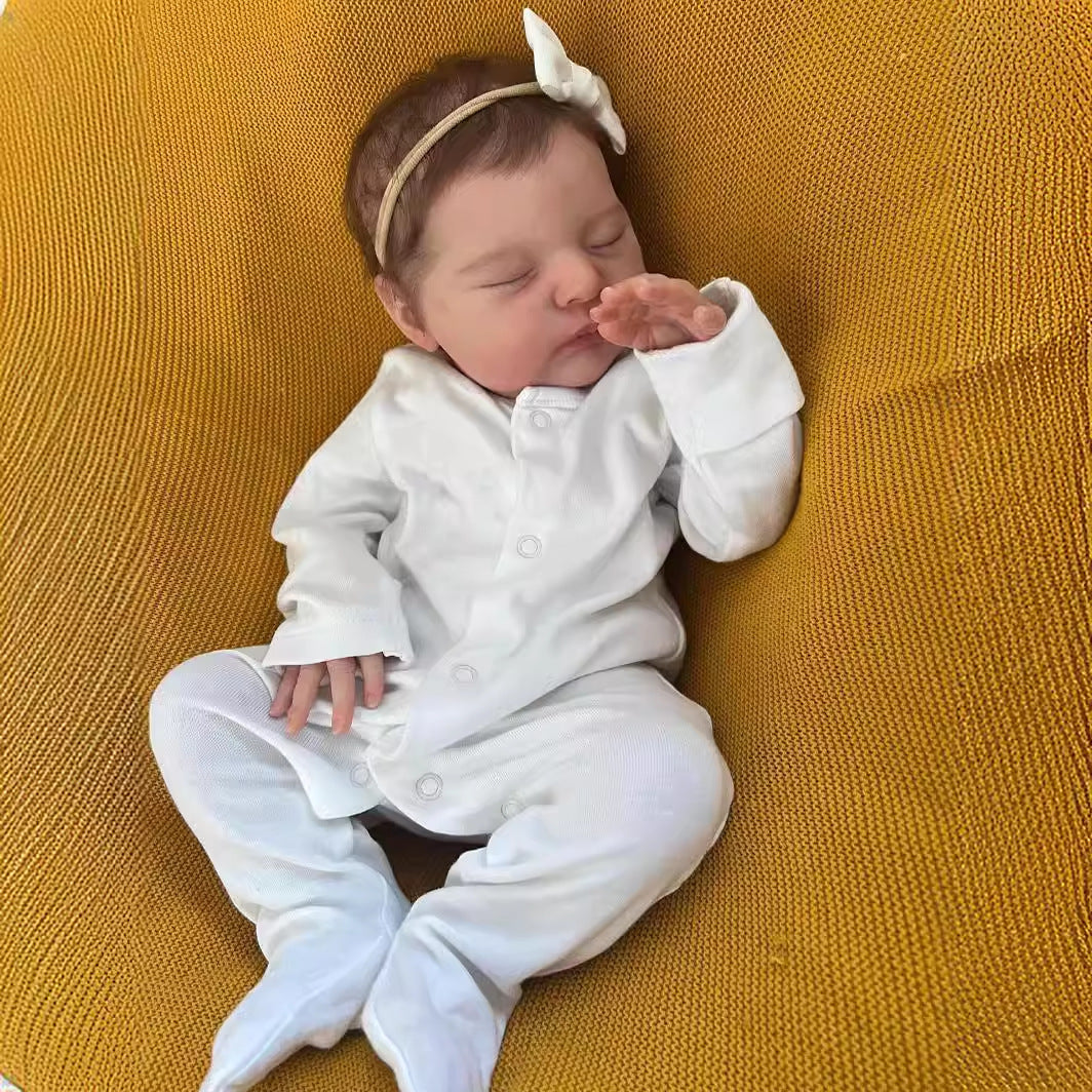 50 cm Reborn-Puppen mit Stoffkörper, weiche Neugeborenen-Babypuppen für Mädchen