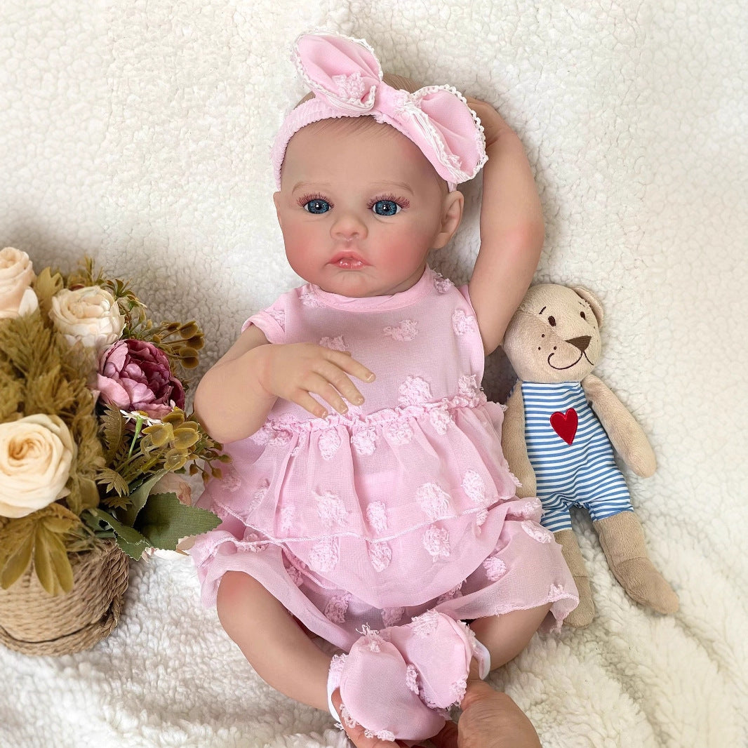 48 cm simulierte Baby-Reborn-Puppe aus Vollvinyl, Geschenk für Kinder