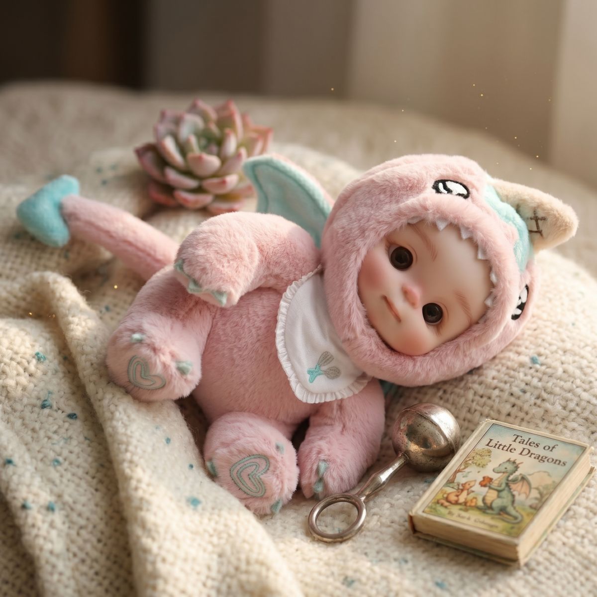 15 cm Vinyl-Plüschpuppenanhänger, Spielzeugpuppe mit simuliertem Babygesicht, 6 Zoll