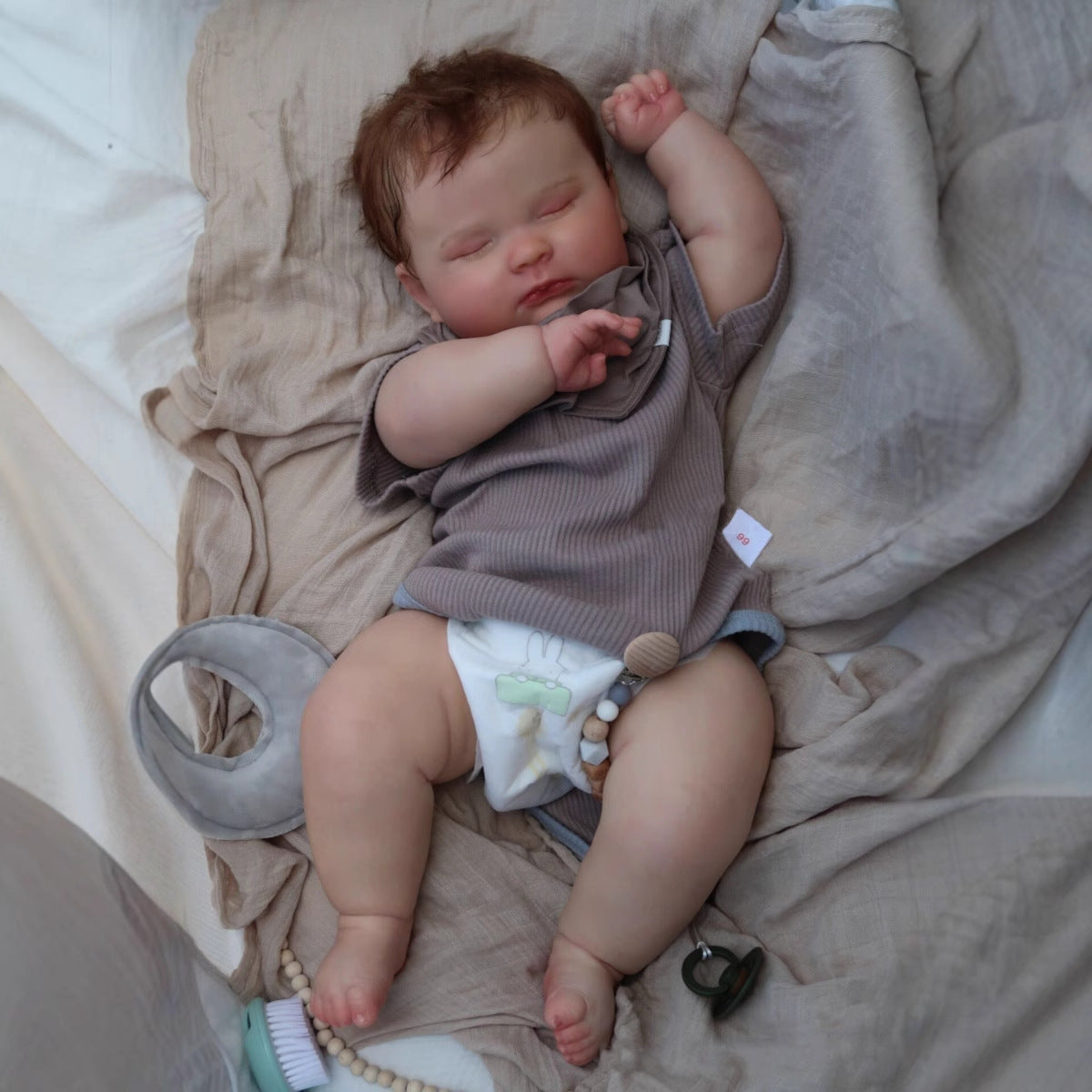 20 / 24 Zoll Reborn-Babypuppe, handgefertigt mit Stoffkörper, perfektes Spielzeuggeschenk für Mädchen und erwachsene Puppensammler