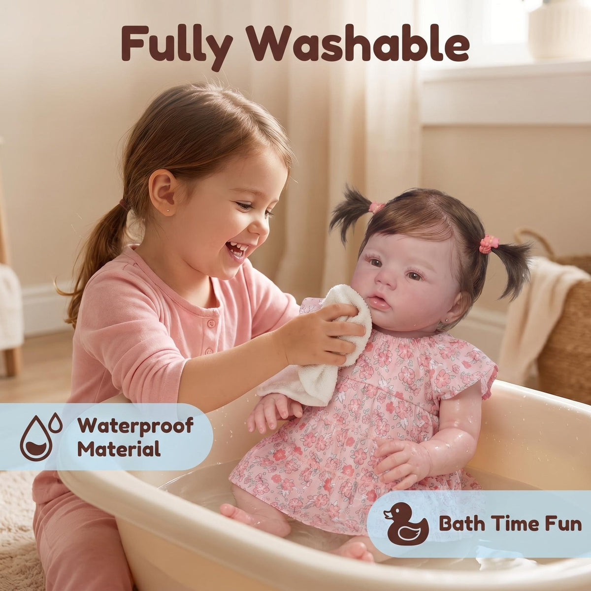 19-Zoll-Reborn-Puppe mit Ganzkörper-Vinyl, dient als immersives Spielzeug für kleine Mädchen und als emotionaler Begleiter für erwachsene Sammler, eine tolle Geschenkidee für Geburtstage und Feiertage.