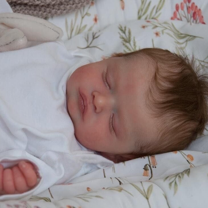 19 Zoll Reborn-Puppen mit Stoffkörper, weich anfühlende neugeborene Babypuppen, Spielzeug für Mädchen, Reborn-Puppen